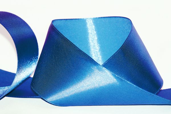 Лента атласная 1-сторонняя 50.0 мм / 33±2 метра, 145 сине-серый, Gamma