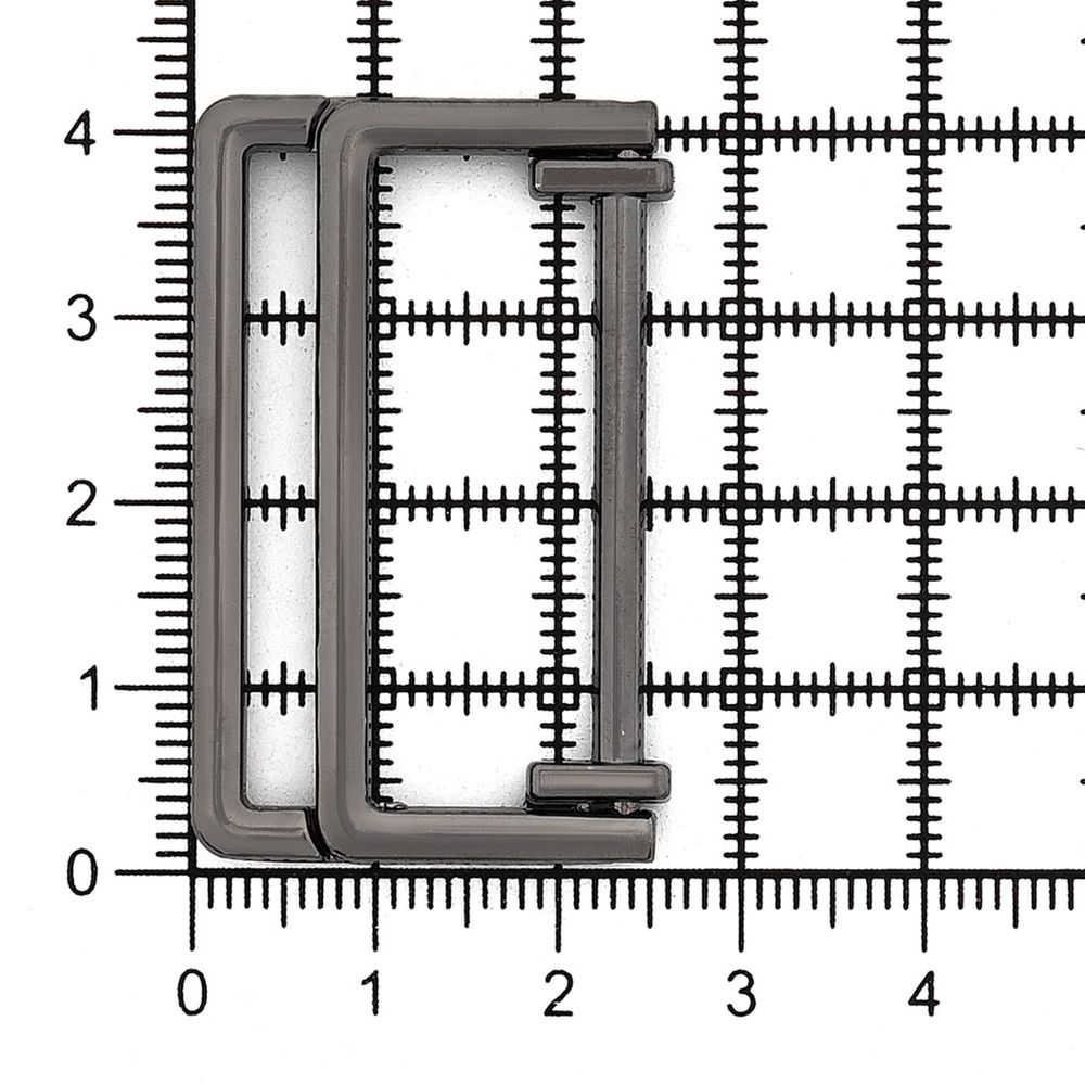 Пряжка прямоугольная 30 мм, металл (Pewter олово (черный никель)), МТ_1872, 6 шт