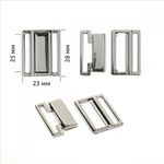 Пряжка-застежка для купальников металл 25.0 мм, 123SW цв.никель уп.10 шт