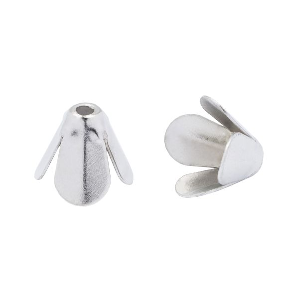 Шапочка для бусин, 10мм 30 шт/упак, Astra&Craft (Никель), 4AR200