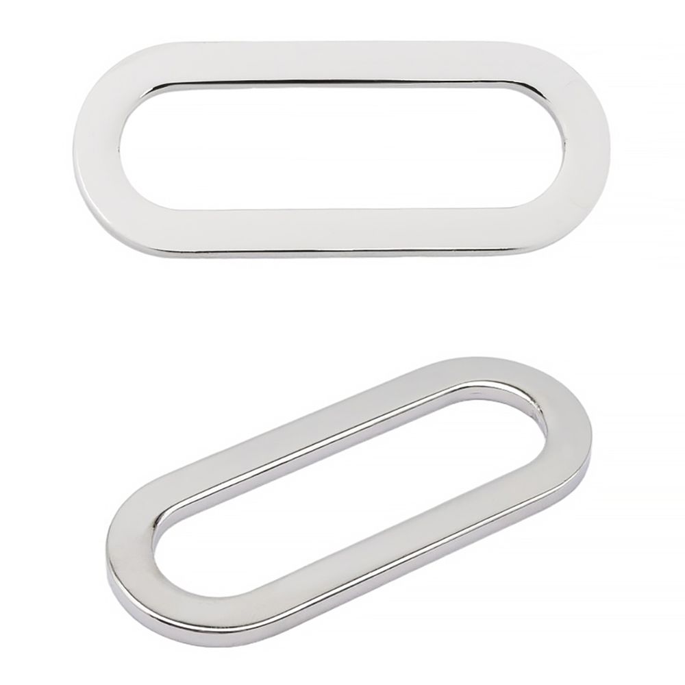 Рамка овальная металл 40 мм, никель, ГНУ13818, 10 шт