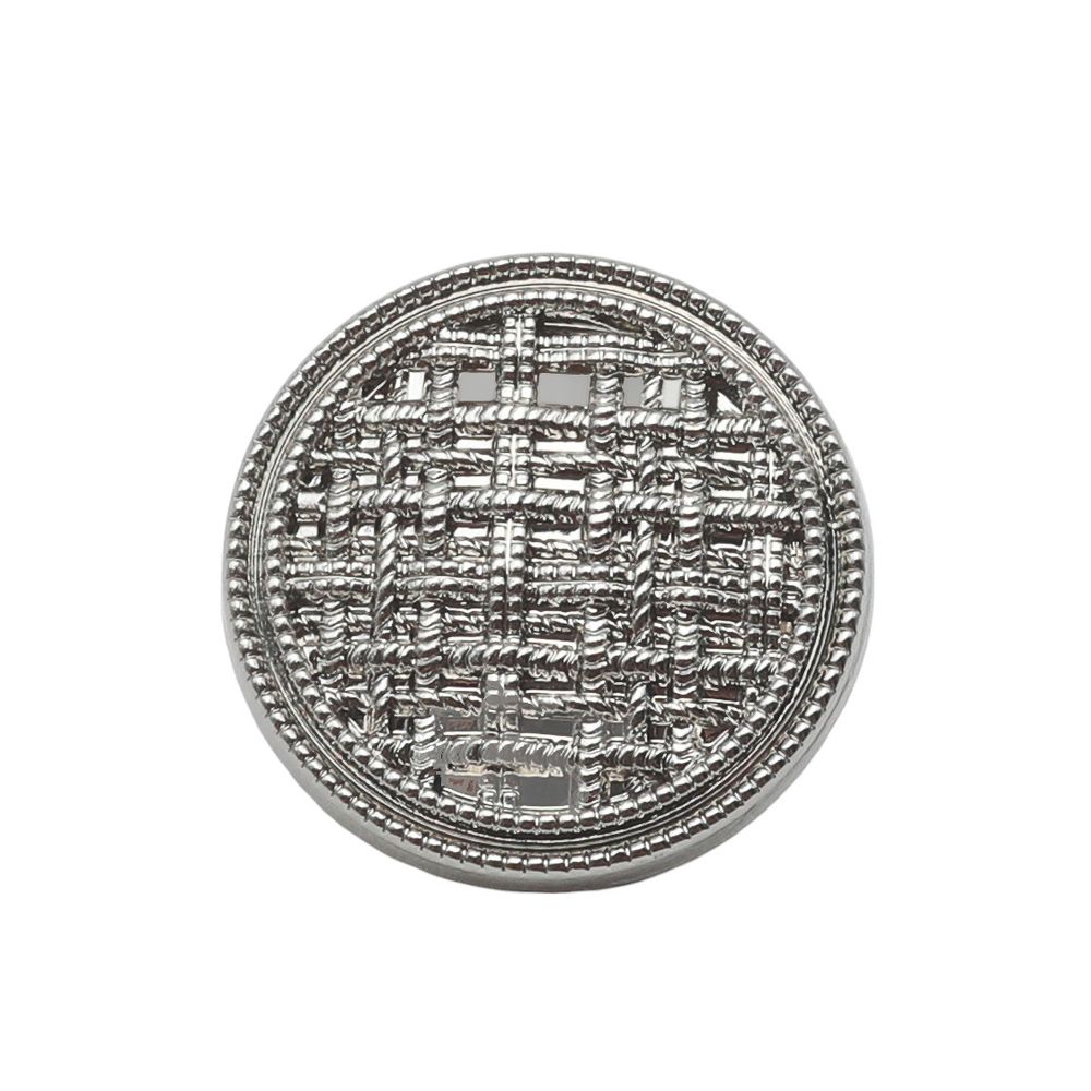 Пуговицы на ножке 32L=20 мм, металл, Silver (серебристый), 10 шт, MP06