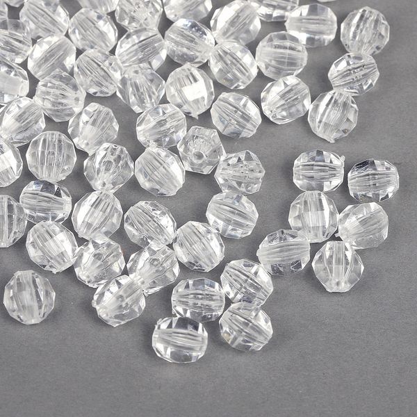 Бусины акрил ⌀10 мм, MG.3244-17, цв.17 прозрачный, уп.50 г, Magic4Hobby