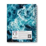 Тетрадь общая с твердой обложкой, глянцевая ламинация A5 80 л. на гребне 65 г/м², белизна 100% 4 шт клетка, 01560 Шторм, Светоч Т215