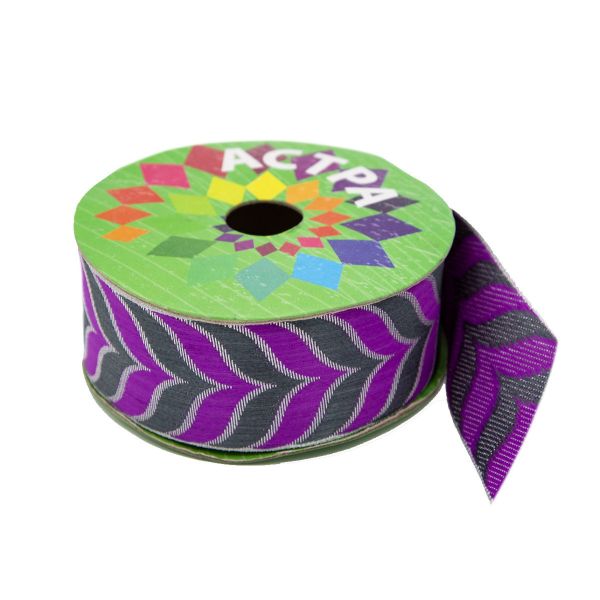 Лента (тесьма) жаккардовая 40.0 мм / 9 метров, Astra&Craft (серебро/35/45) SR1632