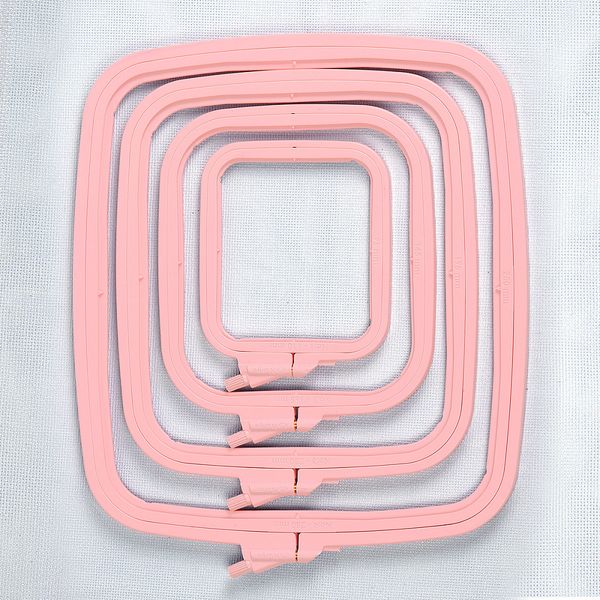 Пяльцы-рамка Nurge пластиковые 145х165 цв.розовый