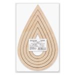 Заготовка из фанеры для эпоксидной смолы, 5 шт, Капли, ВД-1149 Mr.Carving