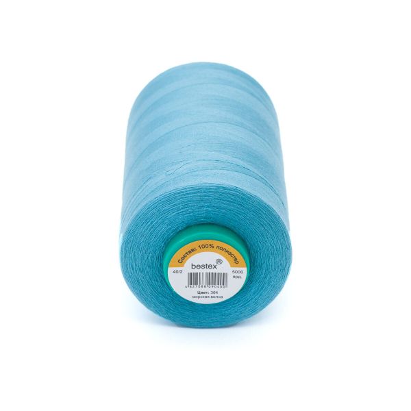 Нитки универсальные Bestex 40/2, 4570 м (5000 ярд) / 1 кат., 364 лазурный