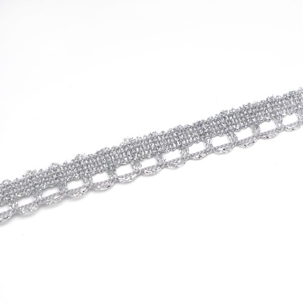 Тесьма 10 мм, 16м (серебро)