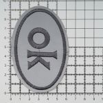 Термоаппликация овал OK 92х60мм (Reflective (отражающий)), 2 шт, LA560