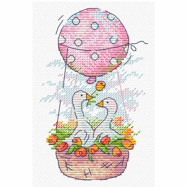 Набор для вышивания нитками МП Студия, Романтичный полёт, 8х13 см