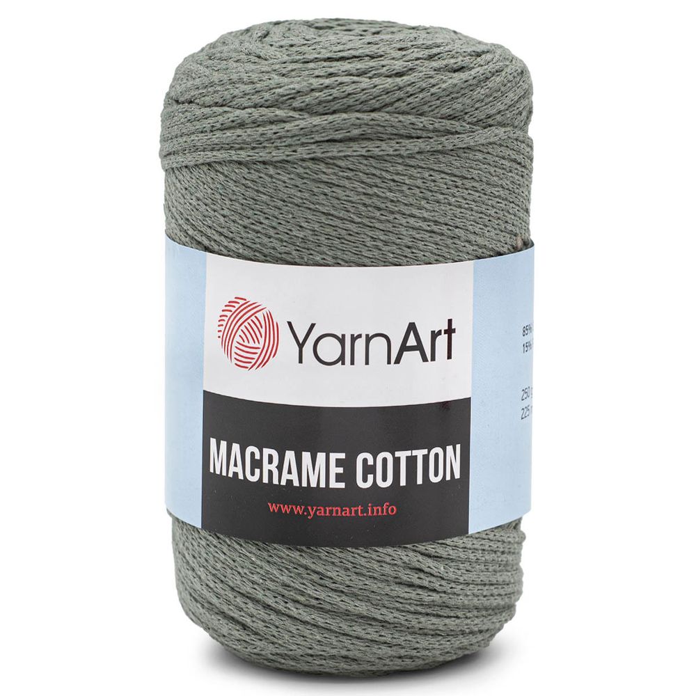 Пряжа YarnArt (ЯрнАрт) Macrame Cotton / уп.4 мот. по 250 г, 225м, 794 серо-бежевый
