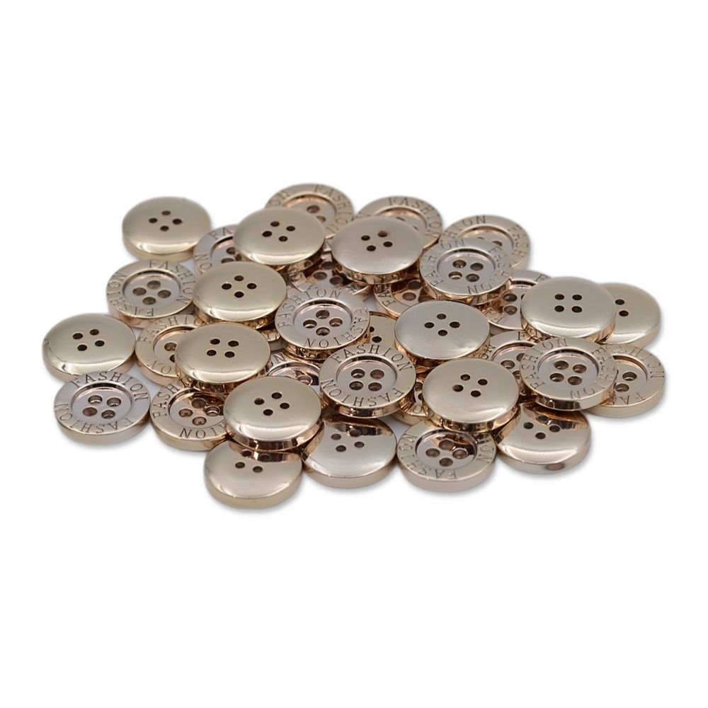 Пуговицы 4 прокола 28L (18мм), (Gold (золотой)), 36 шт