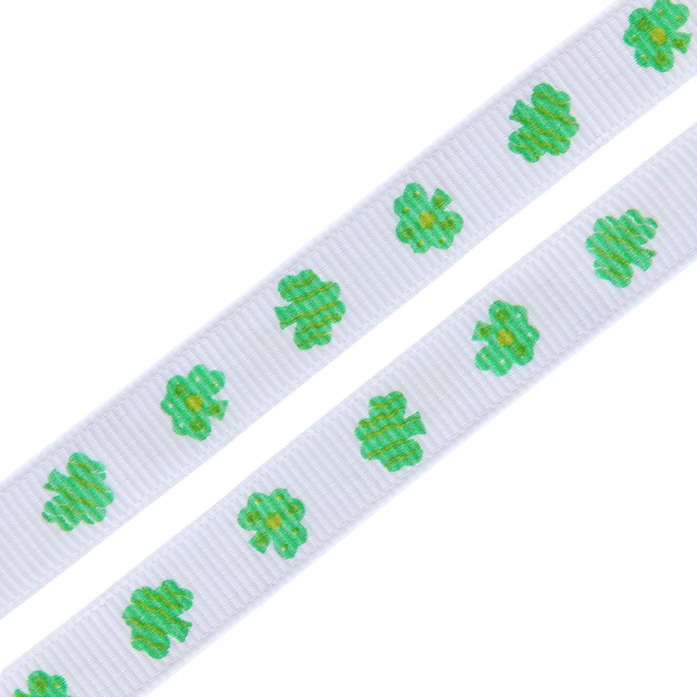 Лента репсовая (в рубчик) Клевер(1), 10 мм, 3м
