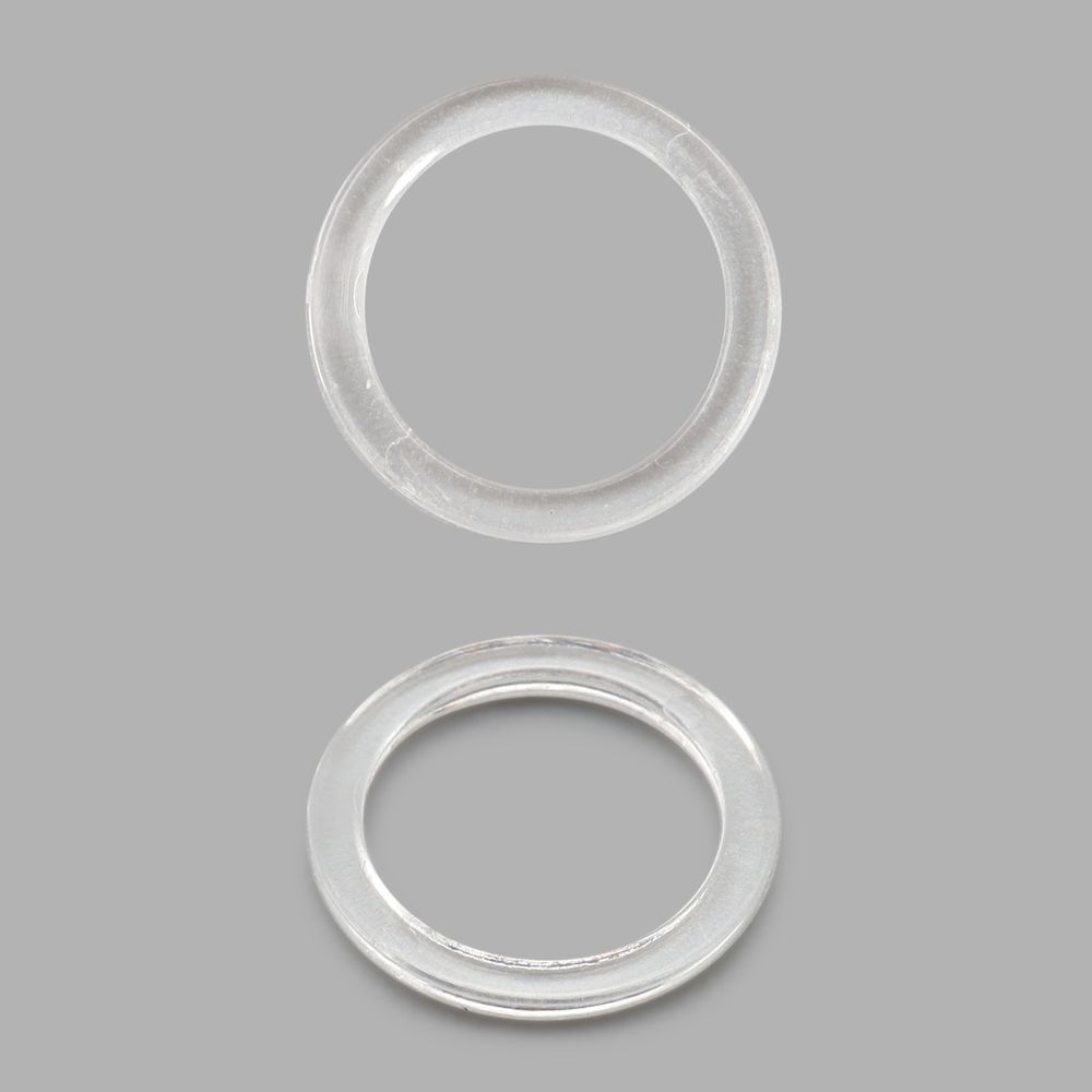 Кольца для бюстгальтера пластик ⌀10.0 мм, прозрачный, 6K/10, Arta, 50 шт