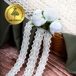 Кружево вязаное (тесьма) 20 мм, диз. 294, цв.02 белый, уп. 50 м, Kruzhevo