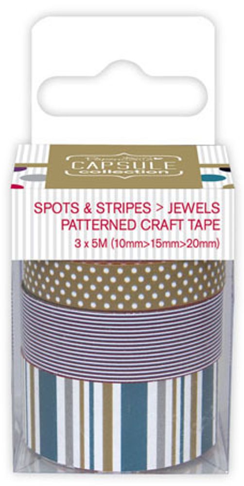 Лента клейкая декоративная Spots &amp; Stripes Jewels