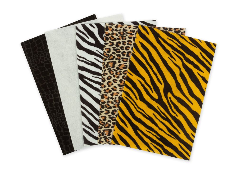 Фетр листовой мягкий 1.0 мм, 20х30 см, 5 шт, ассорти 1, Blitz FCR10-20/30