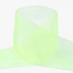 Лента капроновая (органза) 75.0 мм / 22.8±1 метра, 117 св.салатовый, Blitz OR-75