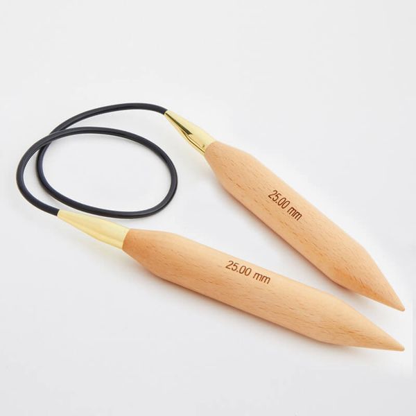 Спицы круговые Knit Pro Jumbo Birch 35 мм / 100 см, береза, натуральный, 35804