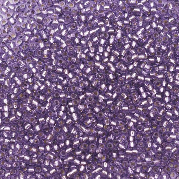 Бисер Preciosa прозрачный цветной с серебр. центром, 10/0 (08228), круг.отв., 500 г