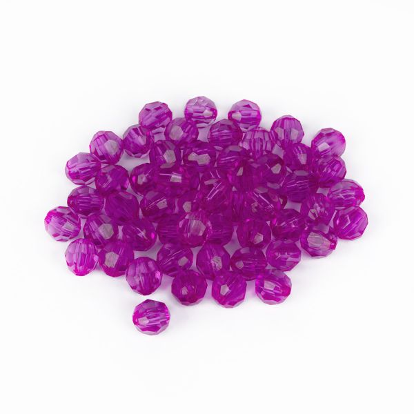Бусины акрил ⌀10 мм, 25 г (55±2 шт), 157 фиалковый, Zlatka ABR-1