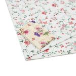 Ткань для рукоделия в наборе х/б с лентой 48х50см+1,5м (25673/25289 белый) 29433