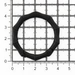 Карабин металл кольцо ⌀32 мм, декоративный, черный матовый, MB_2231, 6 шт