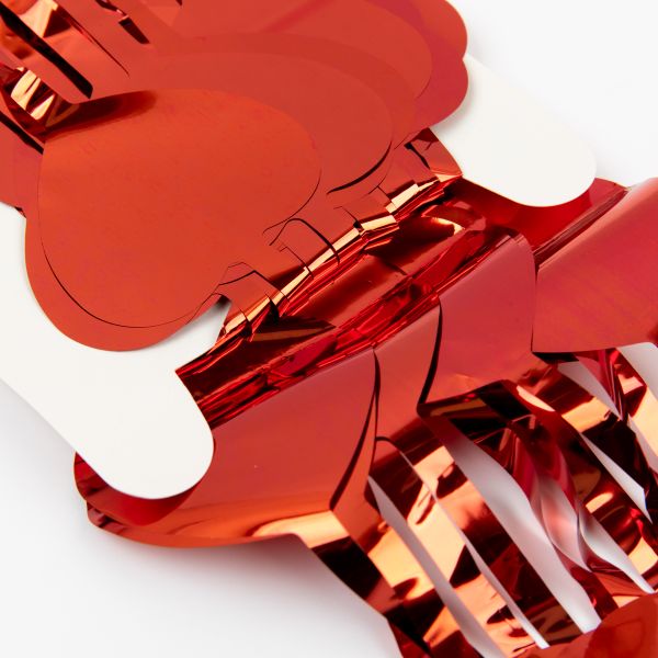 Занавес праздничный фигурный 100х200 см, 01-красные сердечки, Boomzee GBZ-08