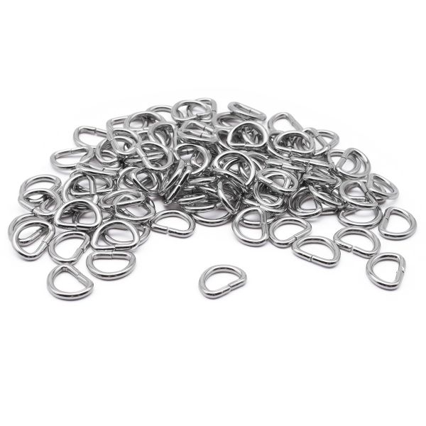 Полукольцо сварное металл внутр. 10 мм (внешн. 14х11.5 мм, ⌀2 мм), 100 шт, никель