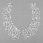 Пришивной кружевной воротник гипюр арт.TR.24GY11 25х7см цв.белый уп.50 комп, Kruzhevo