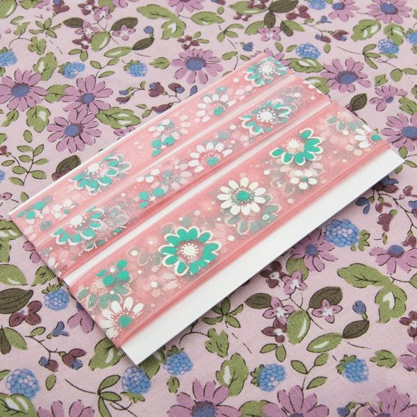 Ткань для рукоделия в наборе х/б с лентой 48х50см+1м+1м (25722/25321 розовый) 29490