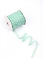 Лента бархатная (тесьма) 10.0 мм / 22.86±1 метров, арт.10VR16 нейлон цв.мятный