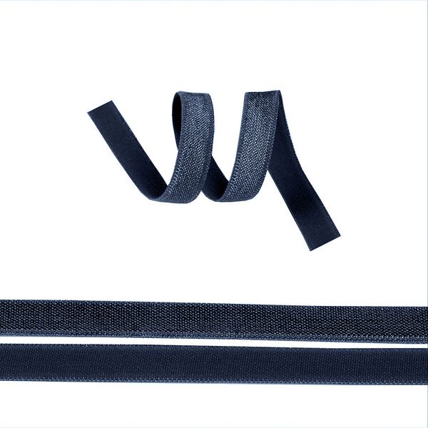 Резинка бельевая (окантовочная) блестящая 10.0 мм / 50 метров, S919 синий сапфир