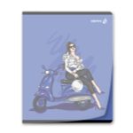 Тетрадь общая с пластик. прозр. обложкой 180 мкм, цвет.запечат.титул лист A5 48 л. на скобе 65 г/м², белизна 100% 10 шт клетка, 01498 Девочки Online, Светоч Т197