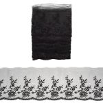 Кружево капроновое широкое 110 мм / 3.4 м (±4 см) 0574-5001, черный