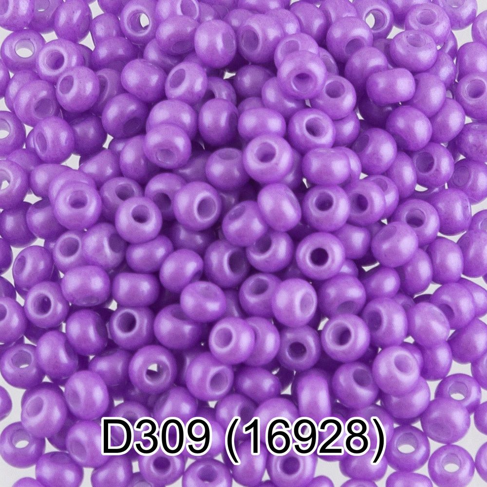 Бисер Gamma 10/0 (2.3 мм), 50 г, D309 фиолетовый, 16928, круглый 4