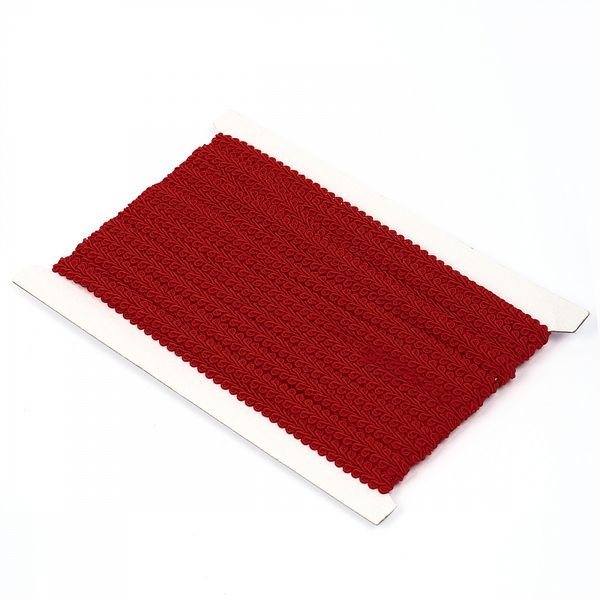 Тесьма Шанель плетеная 8 мм, 0384-0017 цв.26 красный уп.9м