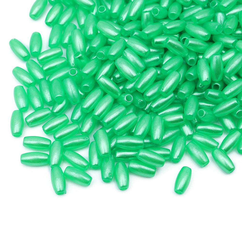 Бусины пластик (жемчуг) 3х6 мм, 15 г, Astra&Craft (светло-зеленый), 4AR293/294