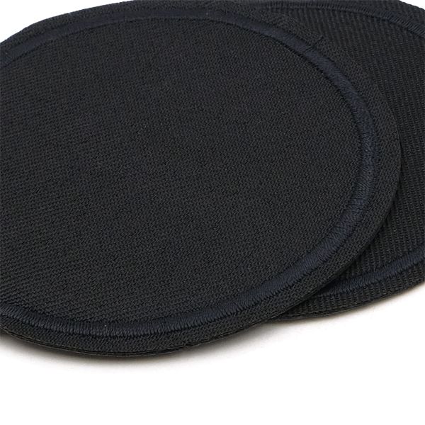 Термоаппликация джинсовая круглая, d80 мм (черный (black)), LA431, 4 шт