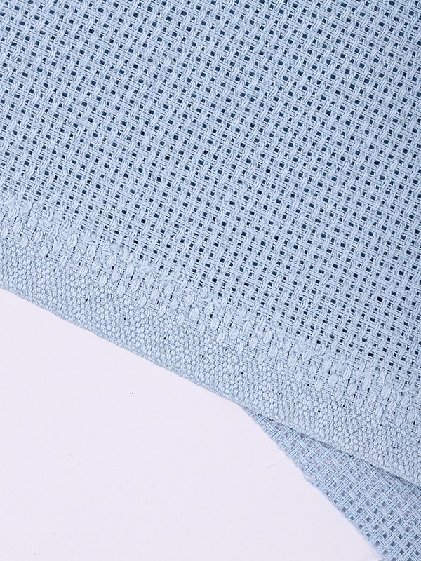 Канва для вышивания крупная, 854 (10х44кл) 40х50 см, цв. 182 голубая