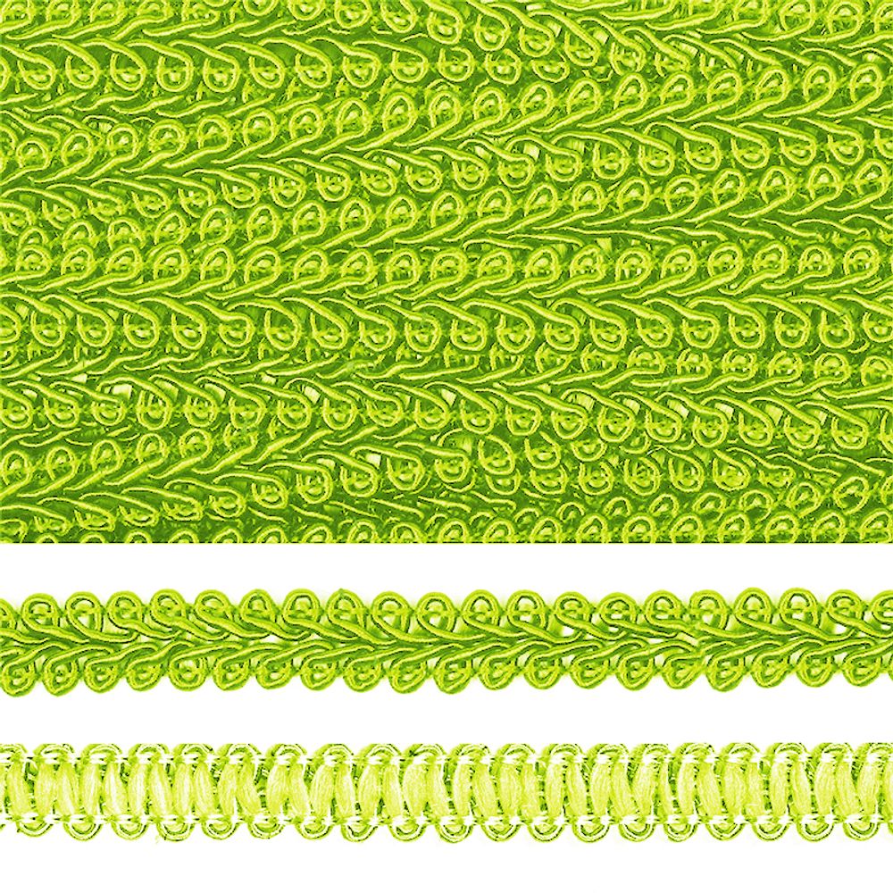 Тесьма в стиле шанель плетеная 8 мм 0384-0016 52 салатовый уп. 18.28м