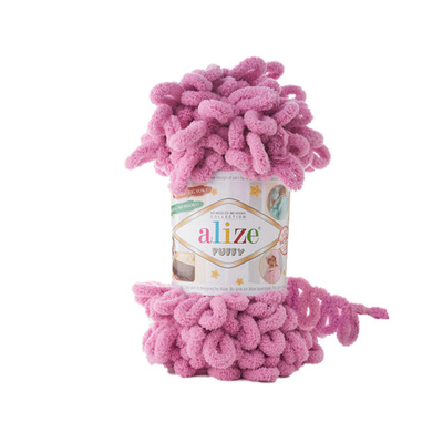 Пряжа Alize (Ализе) Puffy / уп.5 мот. по 100 г, 9м, 098 сухая роза A