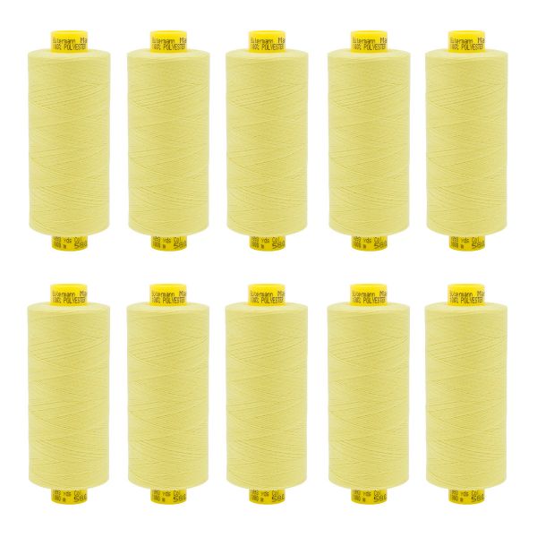 Нитка особо тонкая Gutermann Mara №150 (150/2), 1000 м, 713953, цв. 580 лимонно-желтый, 1 катушка