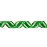 Лента металлизированная Подарочная 25±2 мм / 25±0.5 метров, изумруд-под золото, Blitz