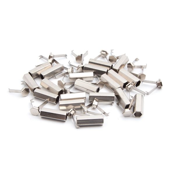 Наконечник для шнура металл шестигранный 20х7 мм, металл, никель, 6660-0100, 20 шт