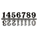 Цифры арабские для часов 2,5см (темное серебро), 5AS-085