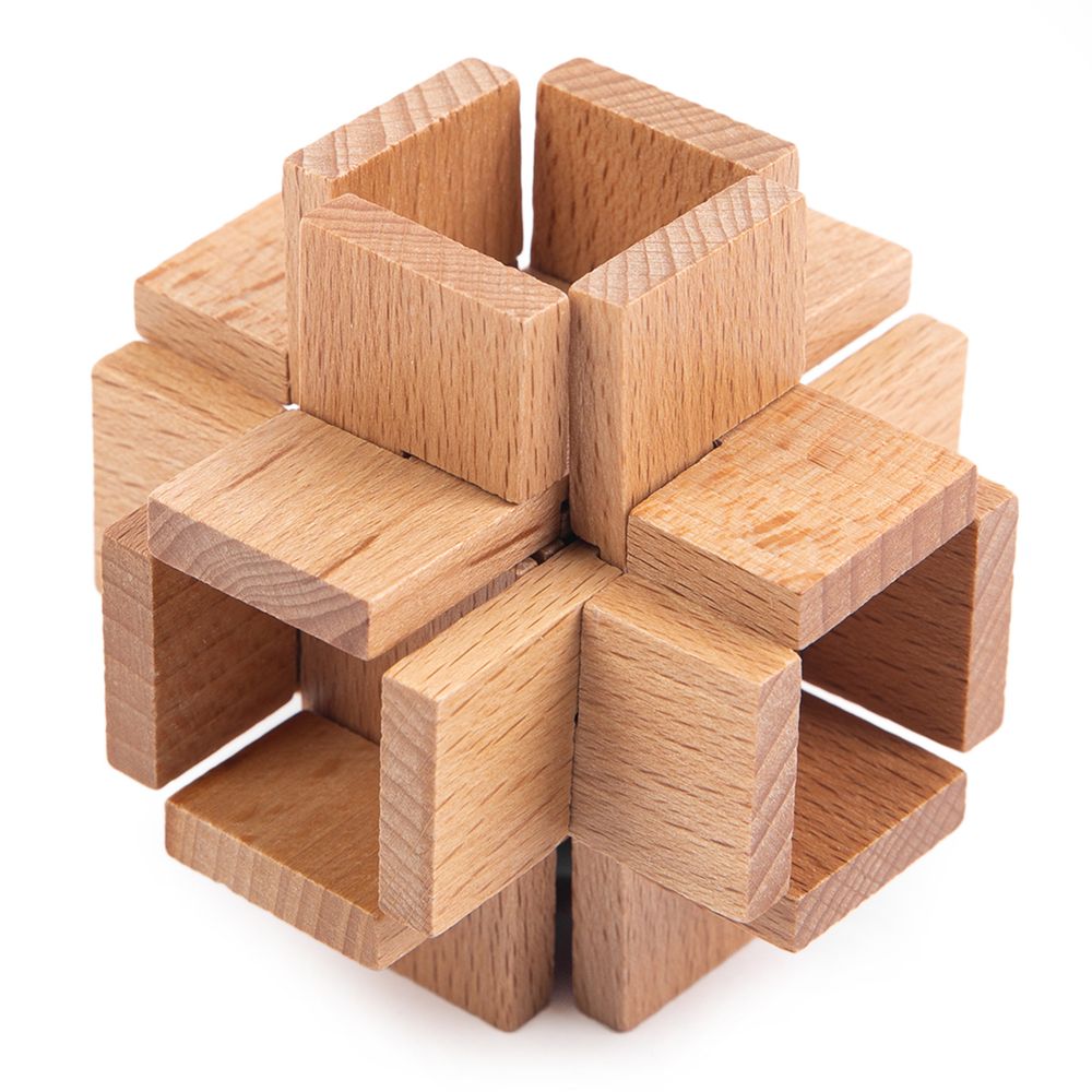 Головоломка деревянная 1 шт, 8 квадратов 12 элемент, Delfbrick DLS-20