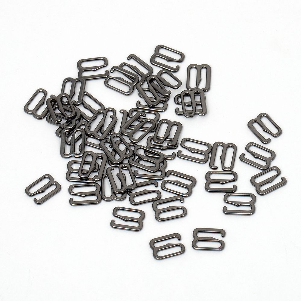 Крючки для купальника металл 8.0 мм, черный никель, 1000 шт