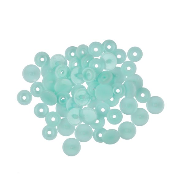 Кнопка рубашечная установочная пластик ⌀10 мм, 15 шт, 011 бирюза, Micron POM-10